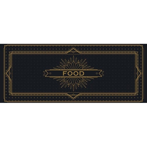 Golden Food PVC Party Sign Decoration