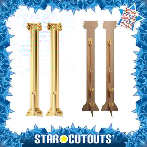 Golden Roman Columns Pillars Lifesize Cardboard Cutout 196cm Product Gallery Image