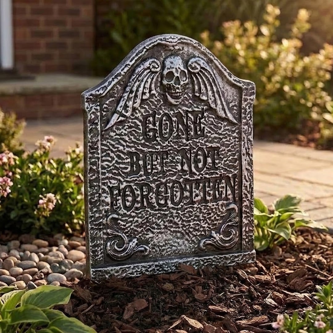 Gone But Not Forgotten Tombstone Halloween Garden Stake Plastic Lawn Decoration 40cm