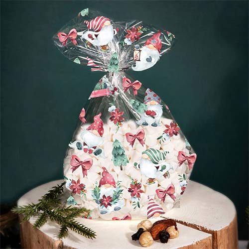 Gonk Christmas Cello Gift Bags with Twist Ties - Pack of 20 Product Gallery Image
