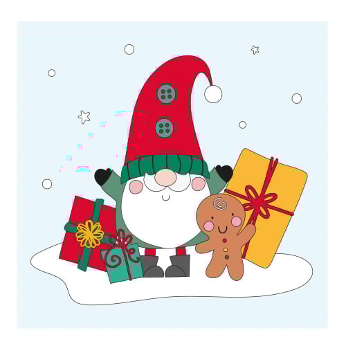 Gonk Christmas Character Gel Window Sticker Product Image