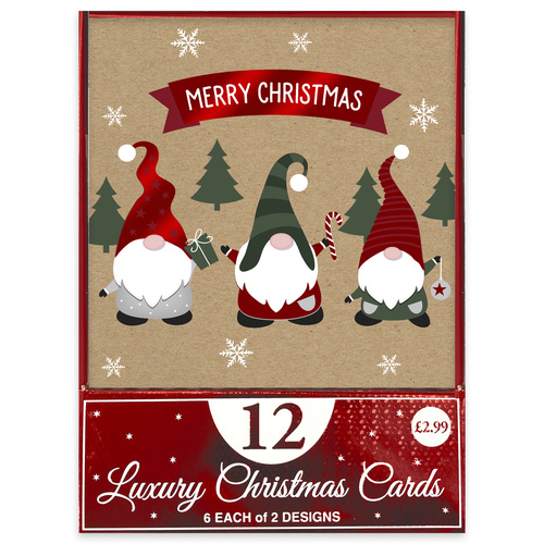 Gonk Christmas Kraft Greeting Cards - Pack of 12 Product Gallery Image