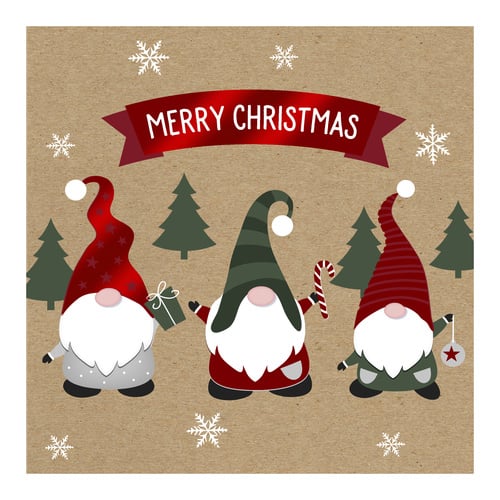 Gonk Christmas Kraft Greeting Cards - Pack of 12