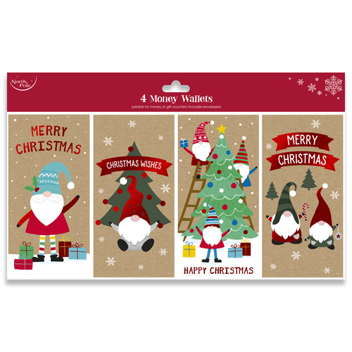 Gonk Christmas Kraft Money Wallets - Pack of 4 Product Image
