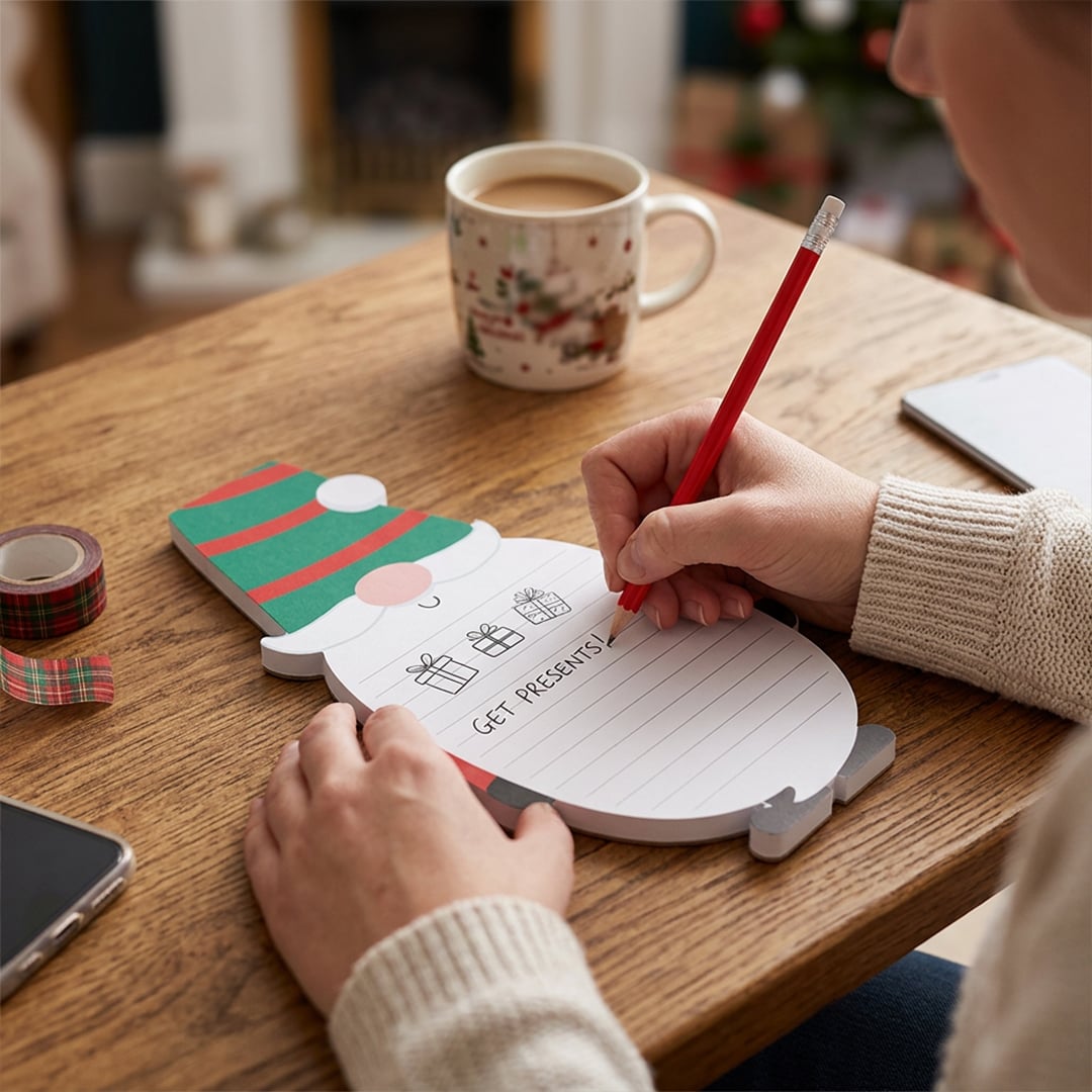 Gonk Christmas Notepad with Pencil 24.5cm View 2