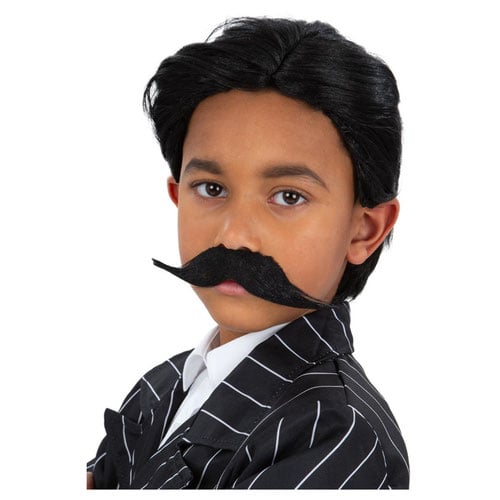 Gothic Gangster Boys Wig & Moustache Product Image