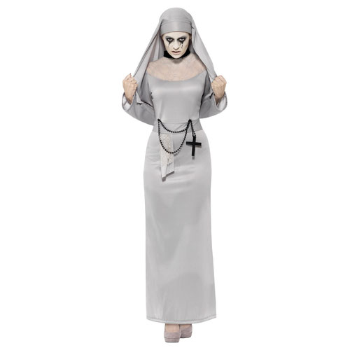 Gothic Nun Fancy Dress Costume Ladies Medium - UK 12-14 Product Gallery Image