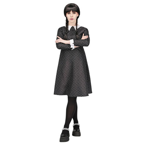 Gothic School Girl Fancy Dress Costume Ladies Small - UK 8-10 Product Gallery Image