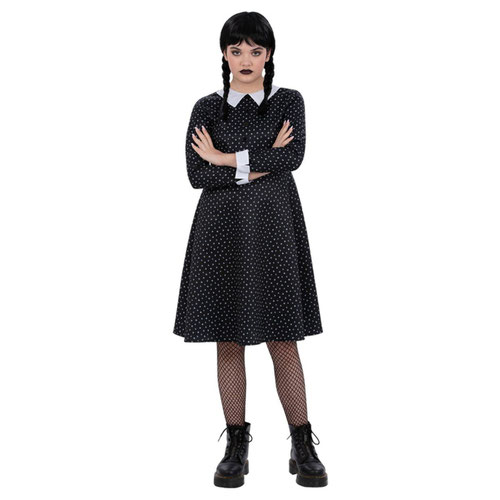 Gothic School Girl Fancy Dress Halloween Costume Tween - Age 12+