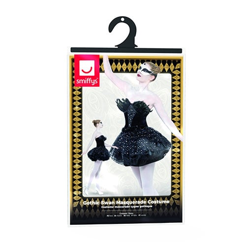 Gothic Swan Masquerade Fancy Dress Costume Ladies Small - UK 8-10 Product Gallery Image