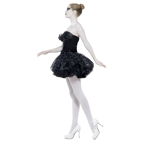 Gothic Swan Masquerade Fancy Dress Costume Ladies Small - UK 8-10 Product Gallery Image