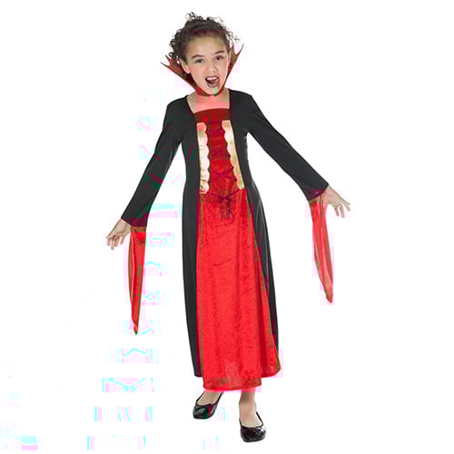 Gothic Vampire Red Girls Fancy Dress Halloween Costume Tween - Age 12+ Product Gallery Image