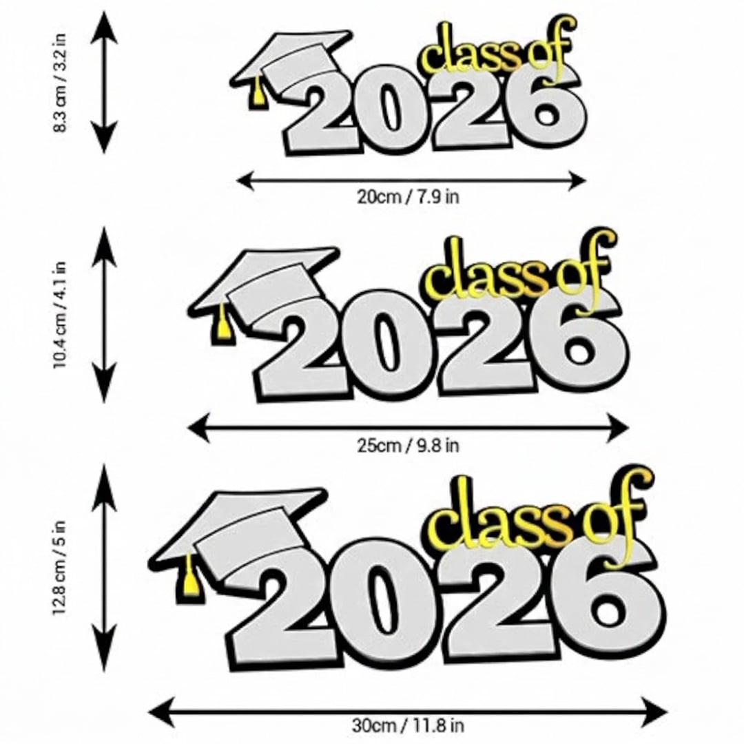 Graduation Class of 2026 Double Layer Acrylic Plaque Sign View 2