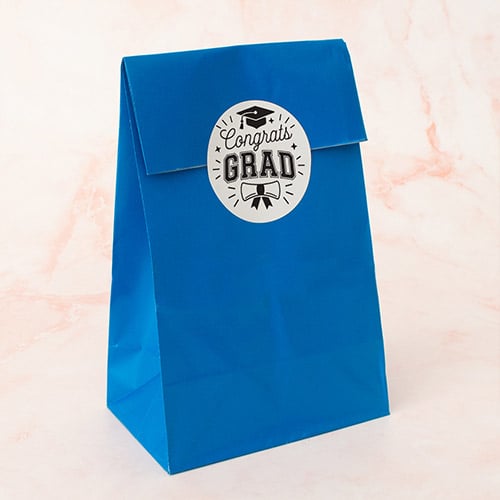 Graduation Congrats Grad Round Stickers 60mm - Sheet of 12 Product Gallery Image