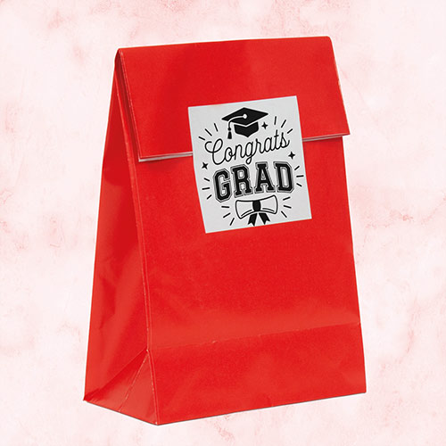 Graduation Congrats Grad Square Stickers 65mm - Sheet of 12 Product Gallery Image