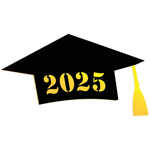 Graduation Mortarboard Hat 2025 Double Layer Acrylic Plaque Sign Product Gallery Image