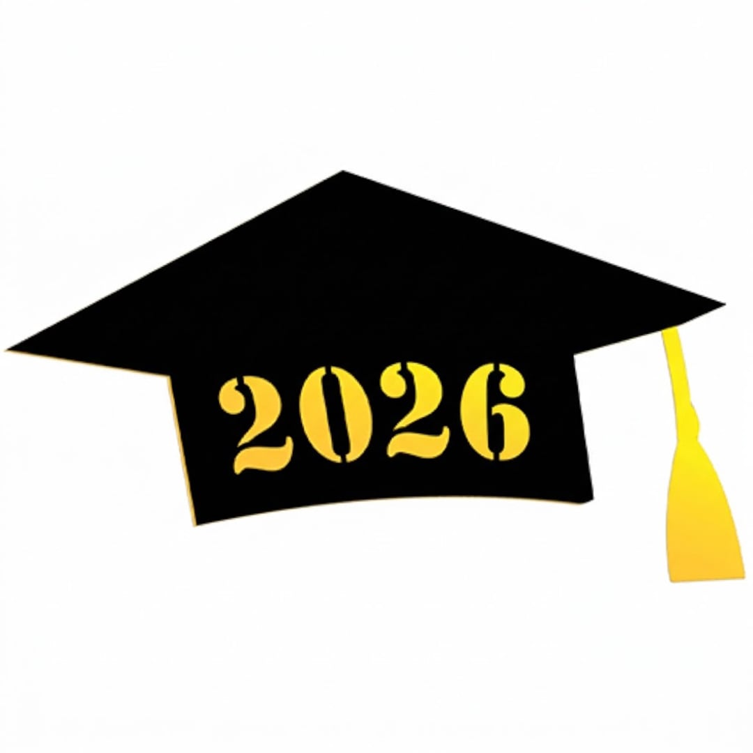 Graduation Mortarboard Hat 2026 Double Layer Acrylic Plaque Sign