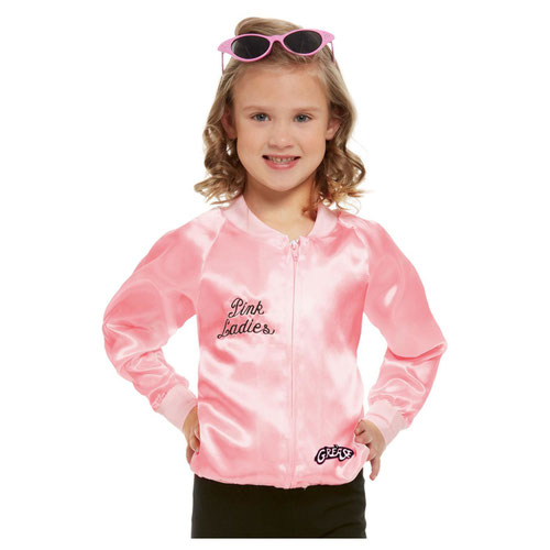 Grease Pink Ladies Girls Jacket Fancy Dress Costume Kids Large - Age 10-12 Product Gallery Image