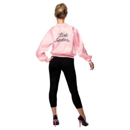 Grease Pink Ladies Jacket Fancy Dress Costume Ladies Extra Small - UK 4-6 Product Gallery Image