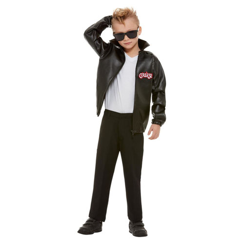 Grease T-Birds Jacket Boys Fancy Dress Costume Kids Medium - Age 7-9 Product Gallery Image