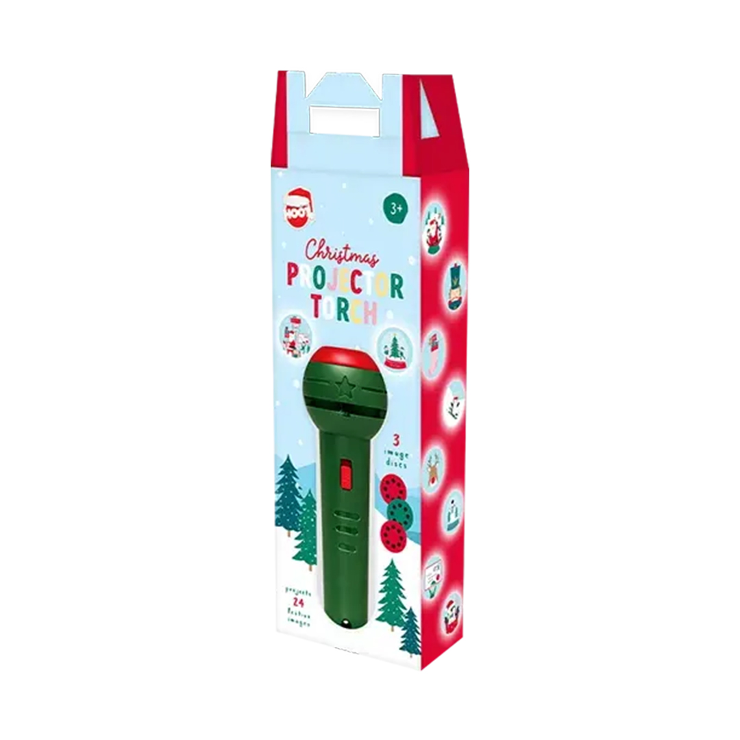 Green Christmas Projector Torch 11cm
