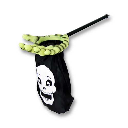 Green Skeleton Hand Halloween Trick or Treat Plastic Bucket 53cm Product Image
