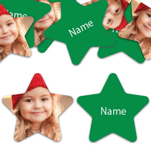 STAR Shape - Green Personalised Confetti - Pack of 50