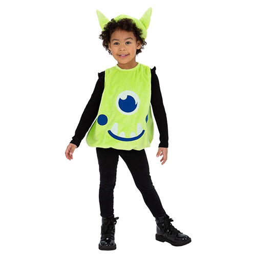 Green One Eyed Alien Tabard Fancy Dress Costume Unisex Toddler Age 3-4 Product Gallery Image