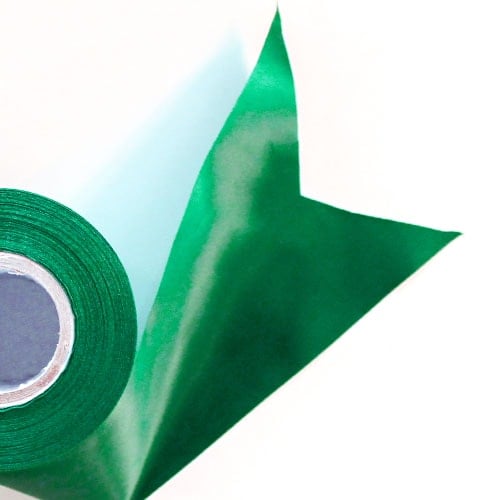 Green Satin Faced Ribbon Reel 100mm x 25m Product Image