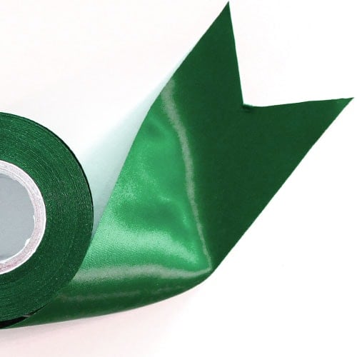 Green Satin Faced Ribbon Reel 70mm x 25m Product Image