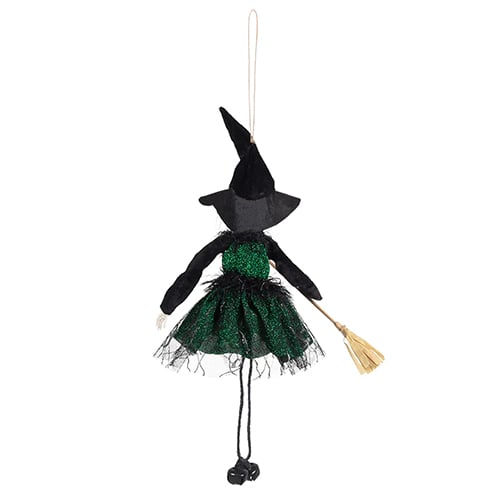 Green Wicked Witch Hanging Halloween Prop Decoration 15cm Product Gallery Image