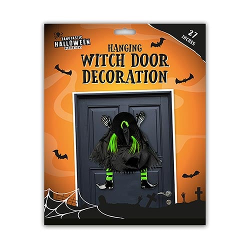 Green Witch Halloween Hanging Door Decoration 68cm Product Image