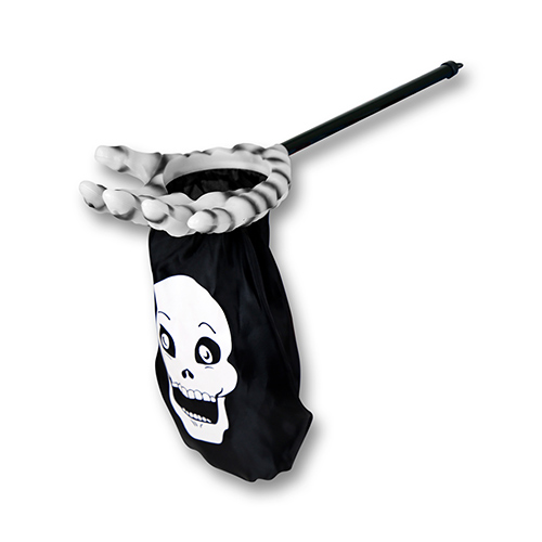 White Skeleton Hand Halloween Trick or Treat Plastic Bucket 53cm Product Image