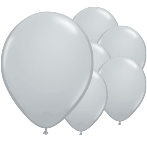 Grey Round Latex Qualatex Balloons 28cm / 11 in - Pack of 100 Product Image