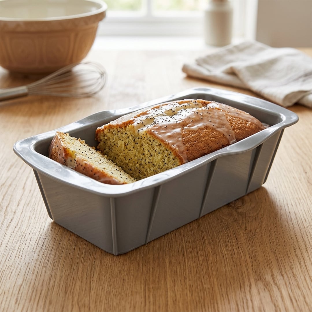 Grey Silicone Loaf Baking Tray 24cm x 14cm