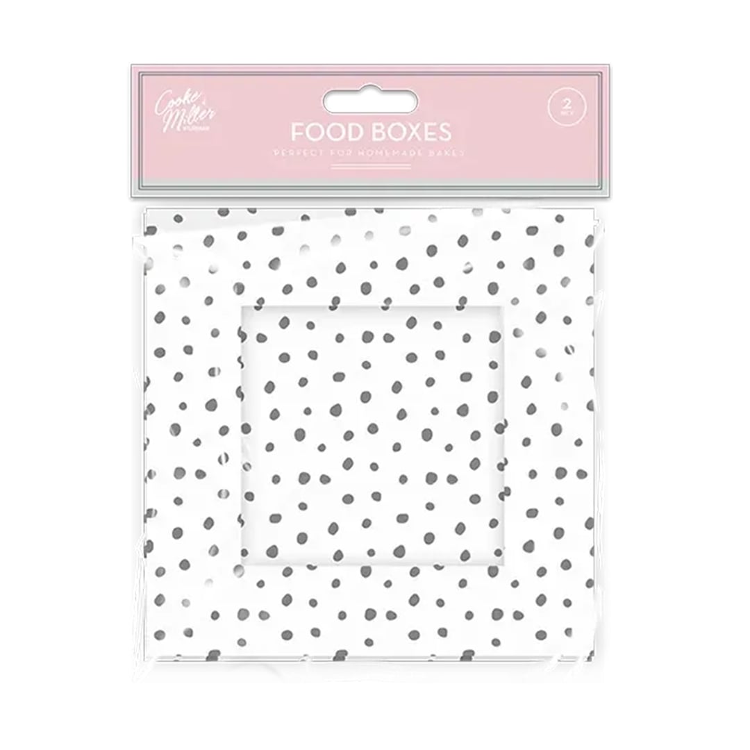 Grey Spotty Food Boxes - Pack of 2 View 2