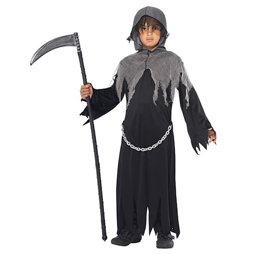 Grim Reaper Fancy Dress Costume Kids Unisex Large - Age 10-12 Product Gallery Image