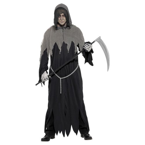Grim Reaper Robe Fancy Dress Costume Adult Mens Large Product Gallery Image
