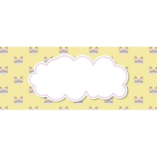 Grumpy Cat Yellow Design Small Personalised Banner - 4ft x 2ft