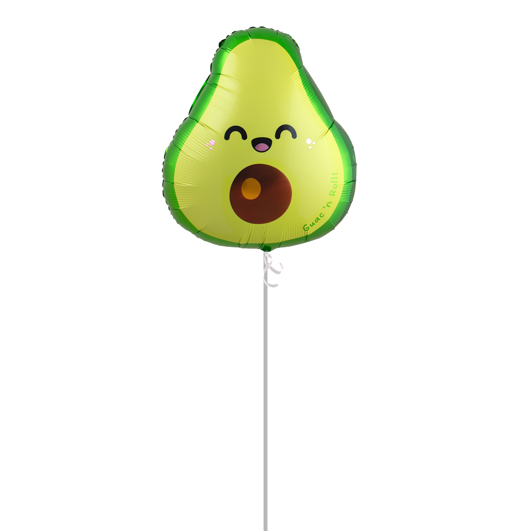 Guac 'n Roll Avocado Foil Shaped Balloon - Inflated Balloon In A Box Product Gallery Image