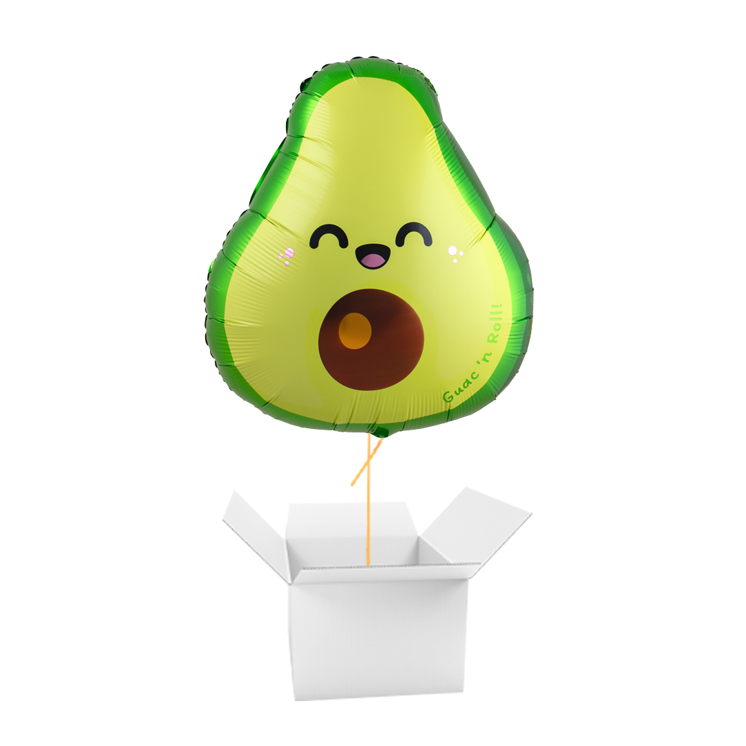 Guac 'n Roll Avocado Foil Shaped Balloon - Inflated Balloon In A Box