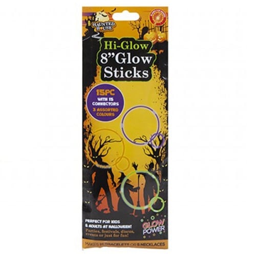 Halloween Assorted Glow Sticks 20cm -  Pack of 15 Product Image