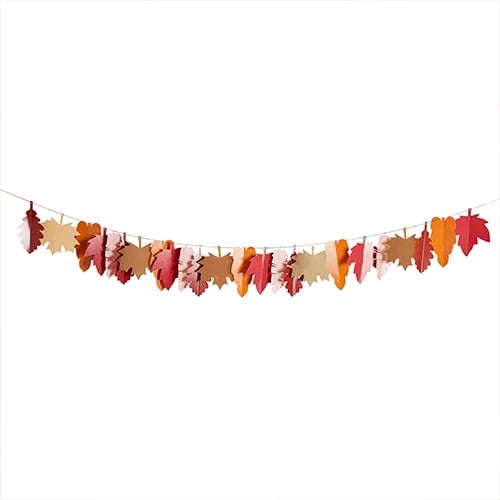 Halloween Autumnal Leaf Paper Garland Decoration 2m