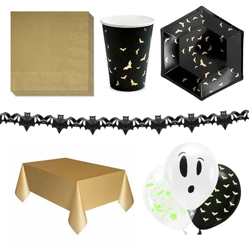 Halloween Bats 6 Person Deluxe Party Pack