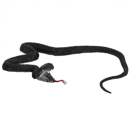 Halloween Black Rubber Snake 75cm  Product Gallery Image