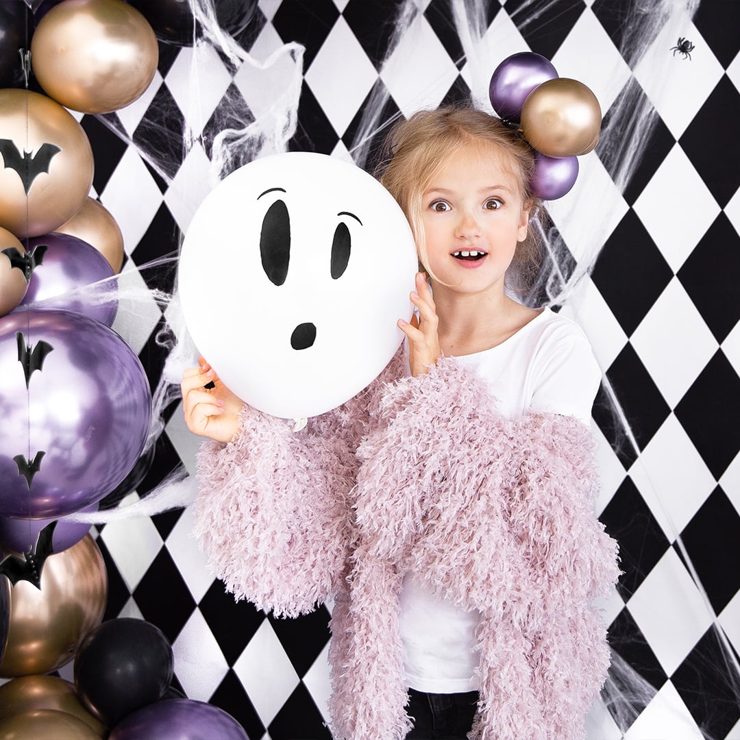 Halloween BOO Glow In The Dark Latex Balloons 27cm / 11 in - Pack of 3 View 4