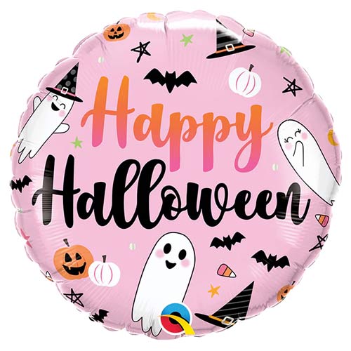 Halloween Cute Ghosts Round Foil Helium Balloon 46cm / 18 in Product Gallery Image