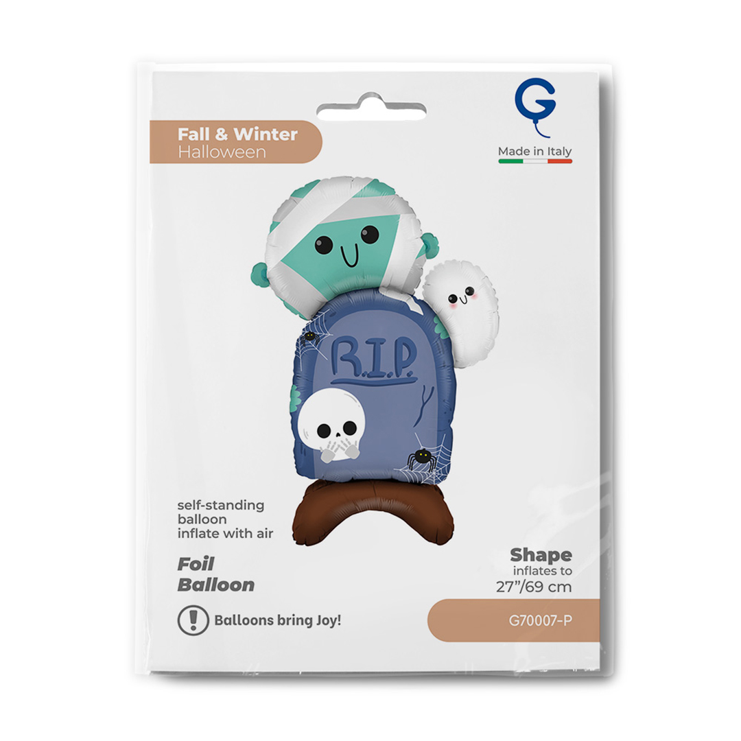 Halloween Cute Mummy Air Fill Standing Foil Balloon 69cm / 27 in View 4