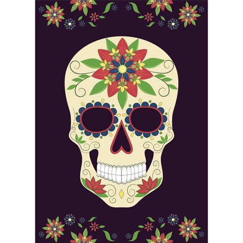 Halloween Day of the Dead Black Poster PVC Party Sign Decoration Product Gallery Image