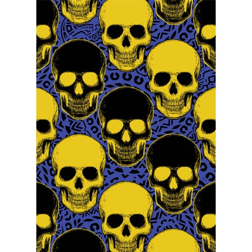 Halloween Day of the Dead Yellow Skulls Poster PVC Party Sign Decoration Product Gallery Image